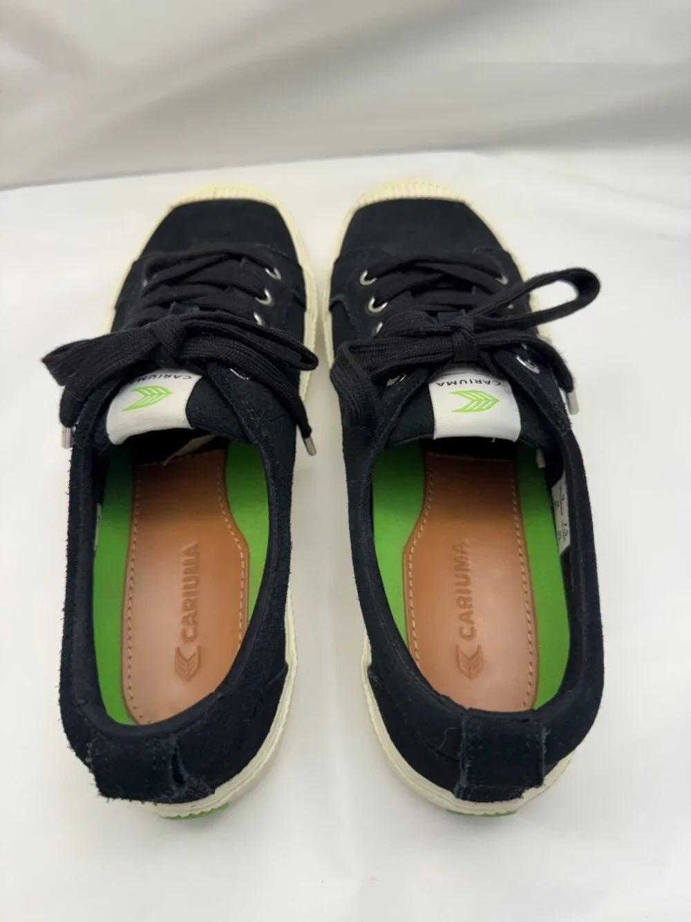 Cariuma Black Suede OCA Low Lace Up Sneakers Size 9